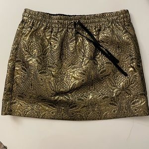 Zadig & Voltaire mini gold skirt